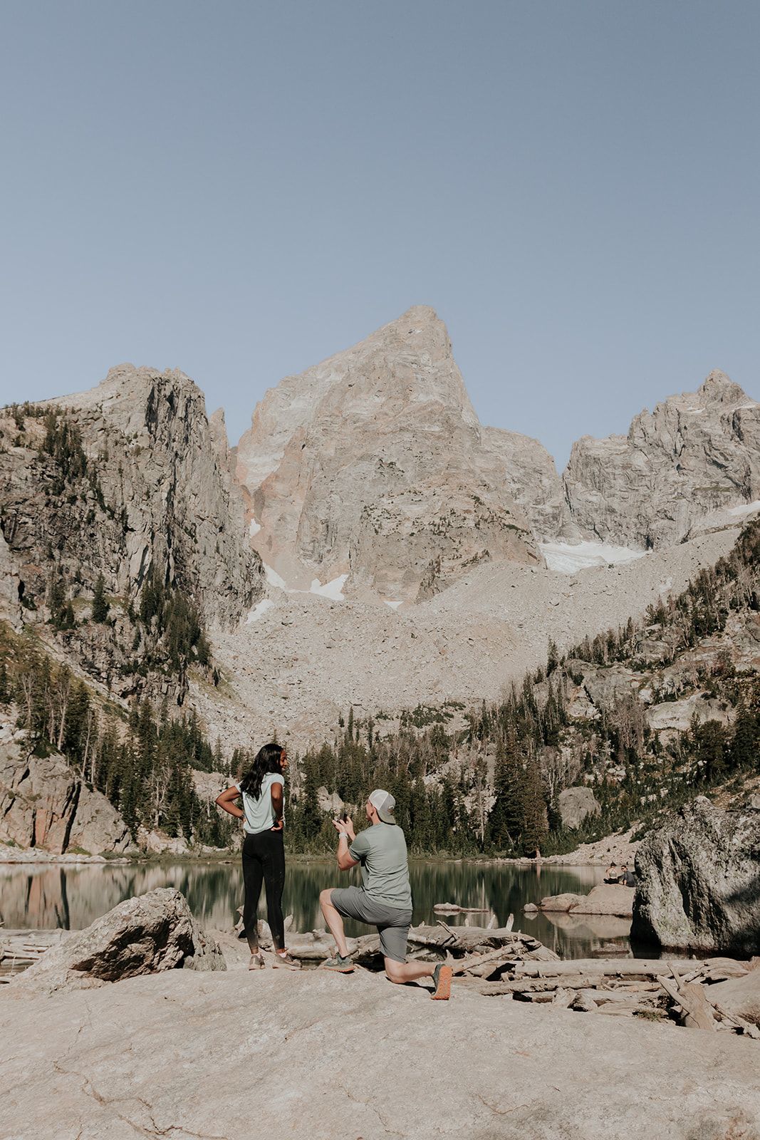 Proposal at Delta Lake in Grand Teton National Park