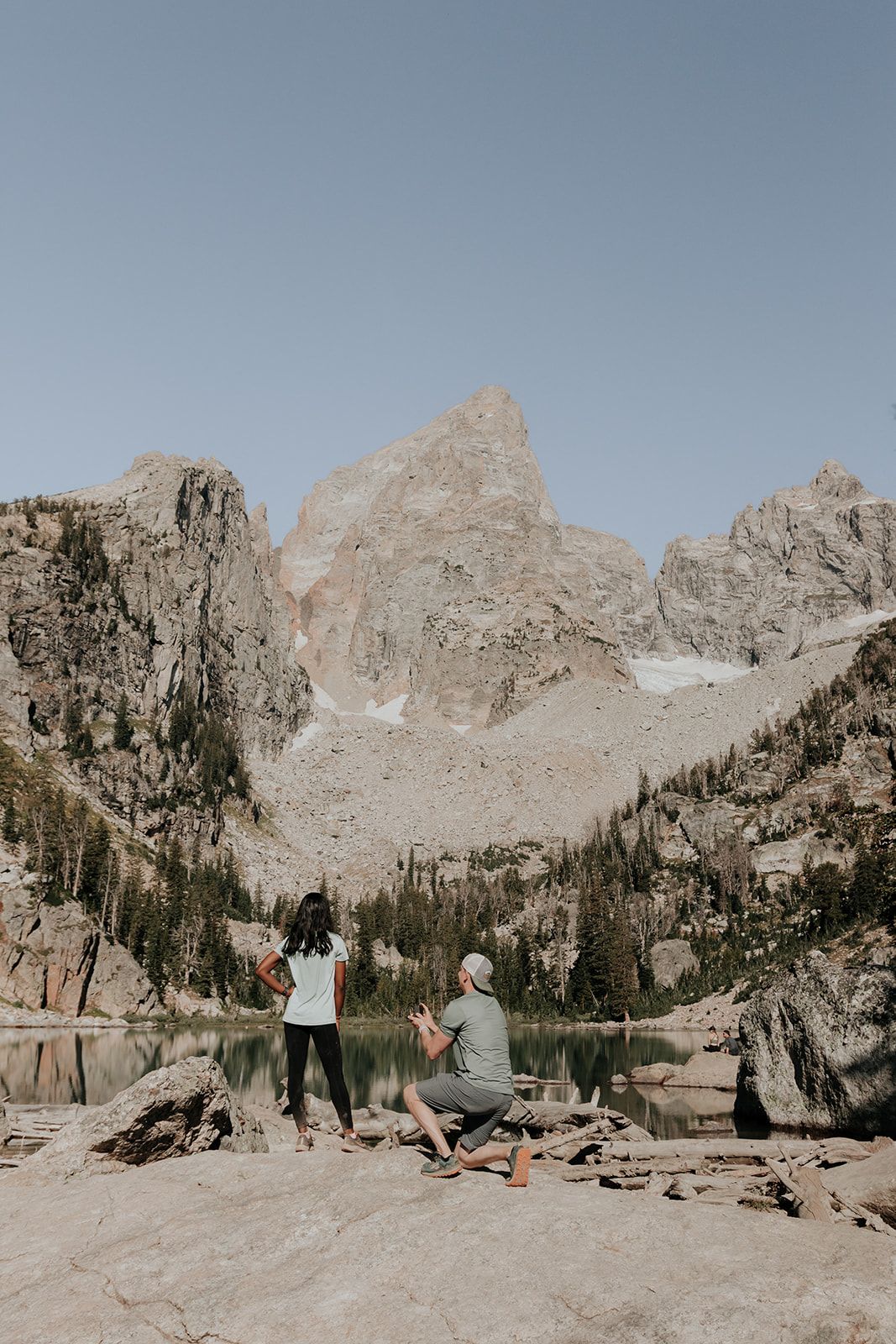 Proposal at Delta Lake in Grand Teton National Park