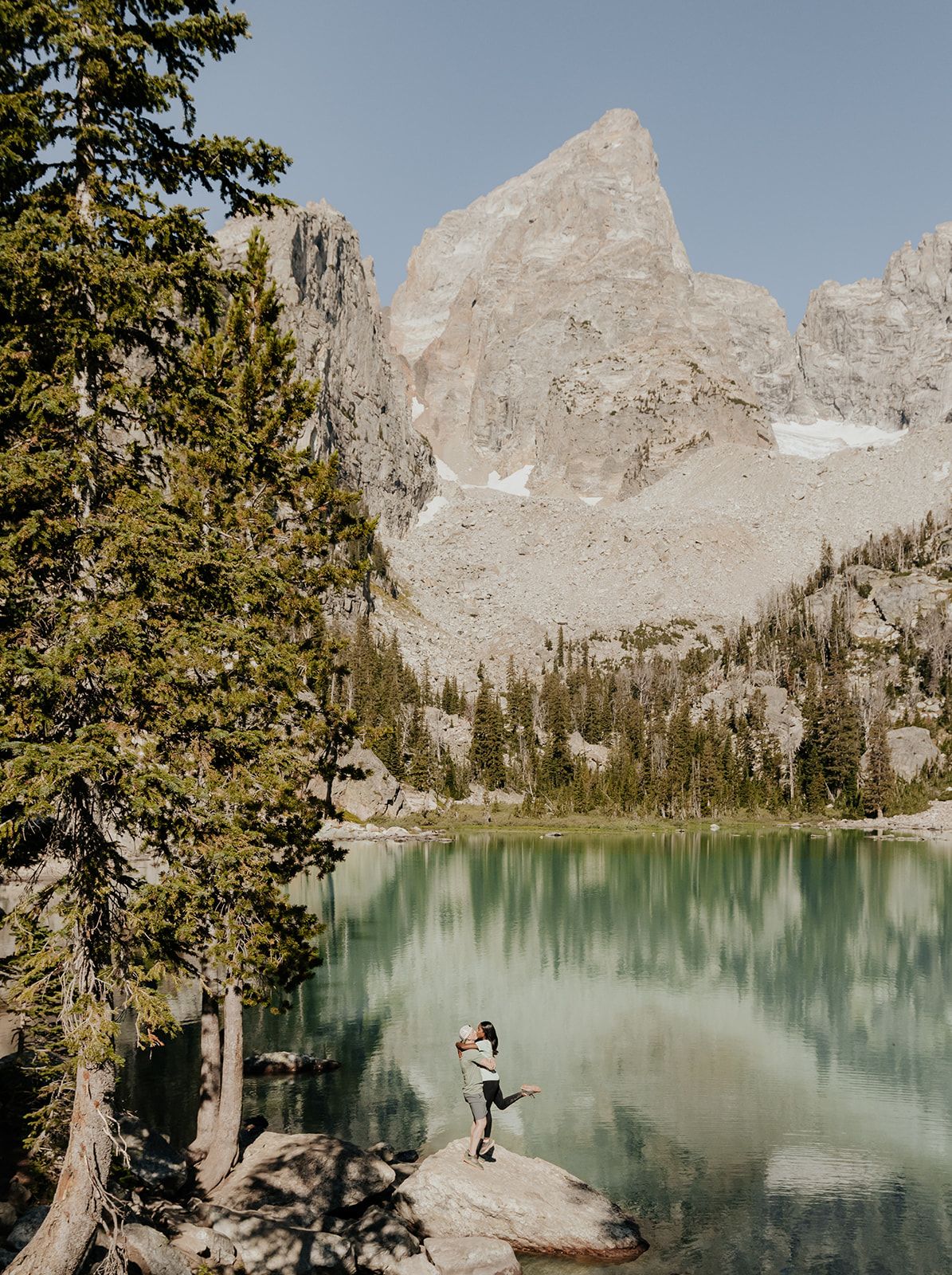 Delta Lake in Wyoming. Grand Teton National Park