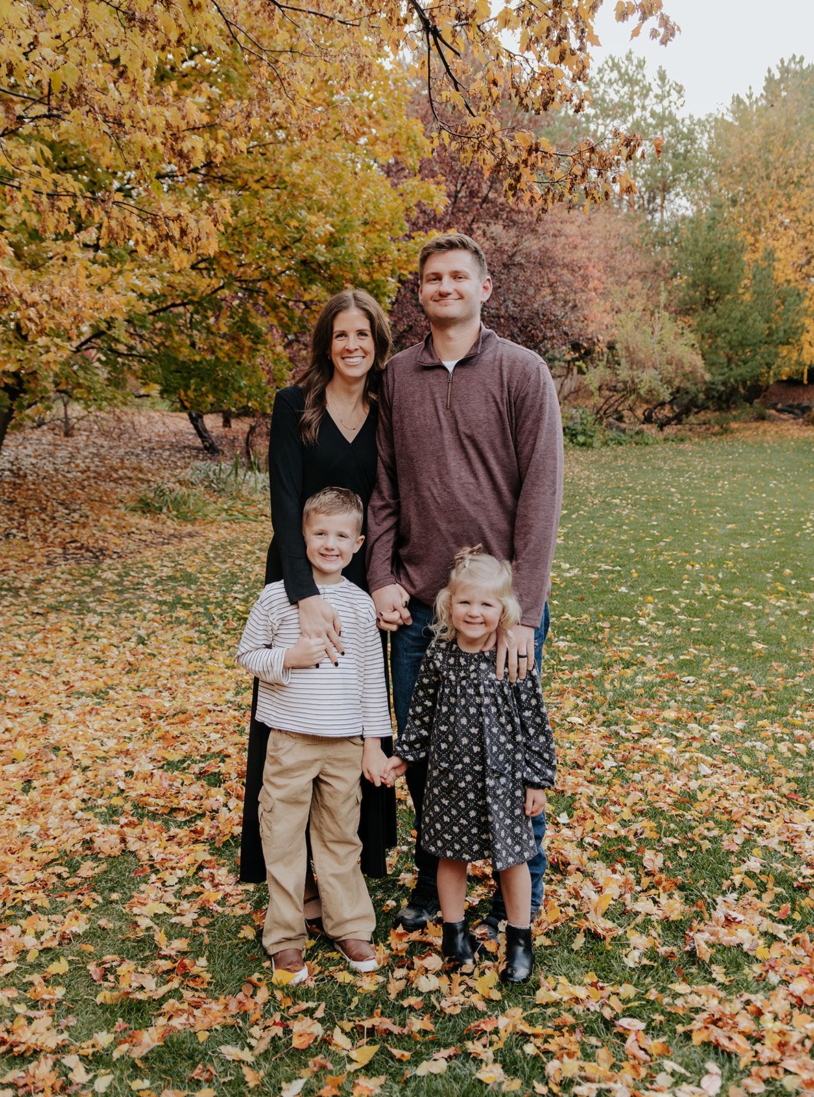 Small family photoshoot in Rexburg, Idaho during the fall