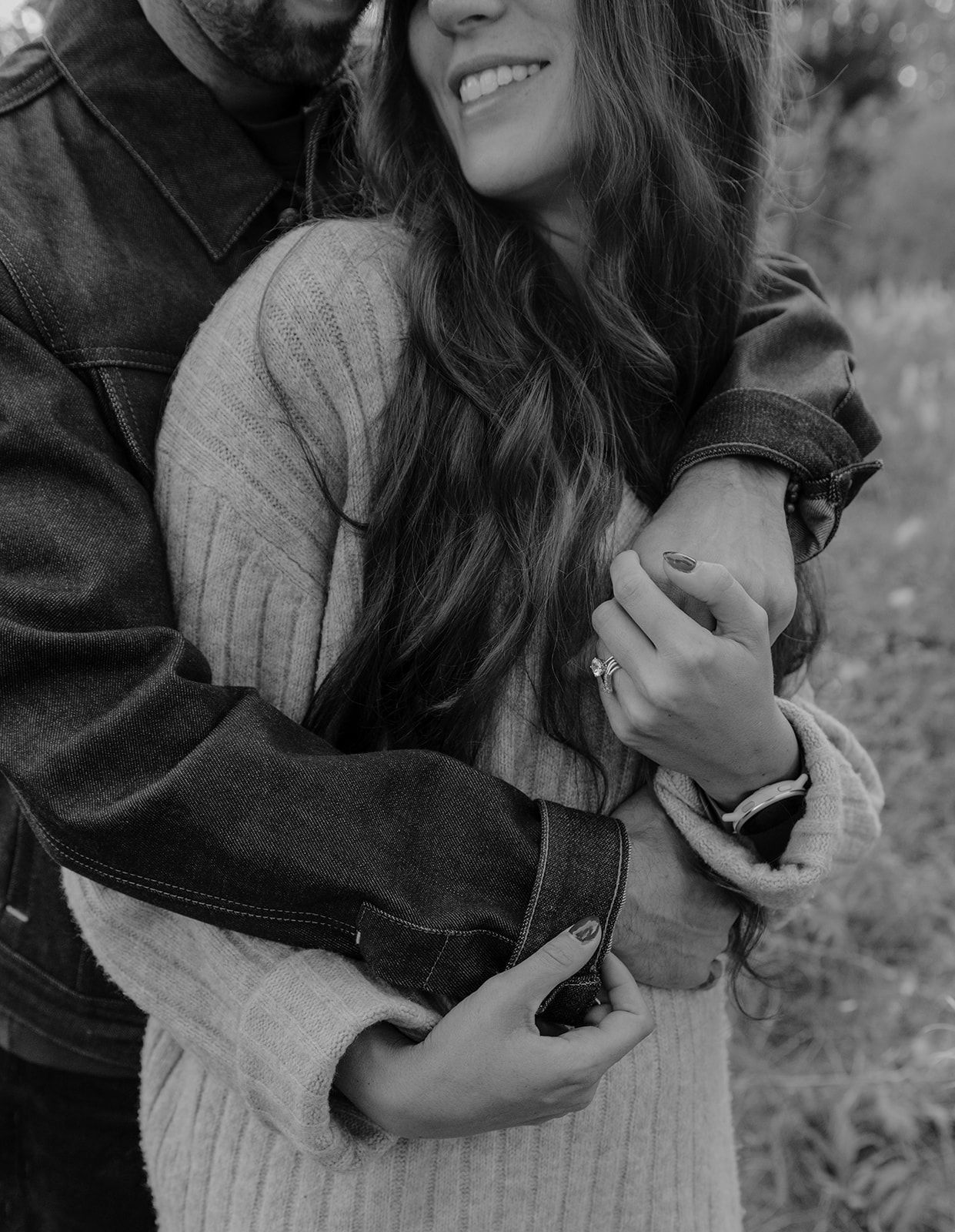 Detail shot during engagement session near Rexburg, Idaho