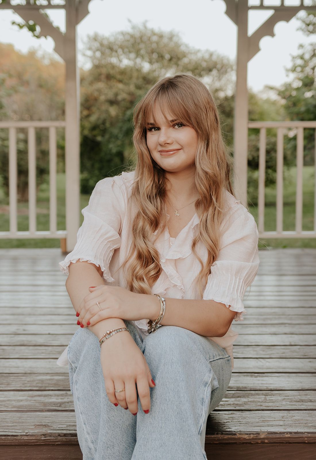 High School Senior Photo at Nathanael Greene Park in Springfield, Missouri