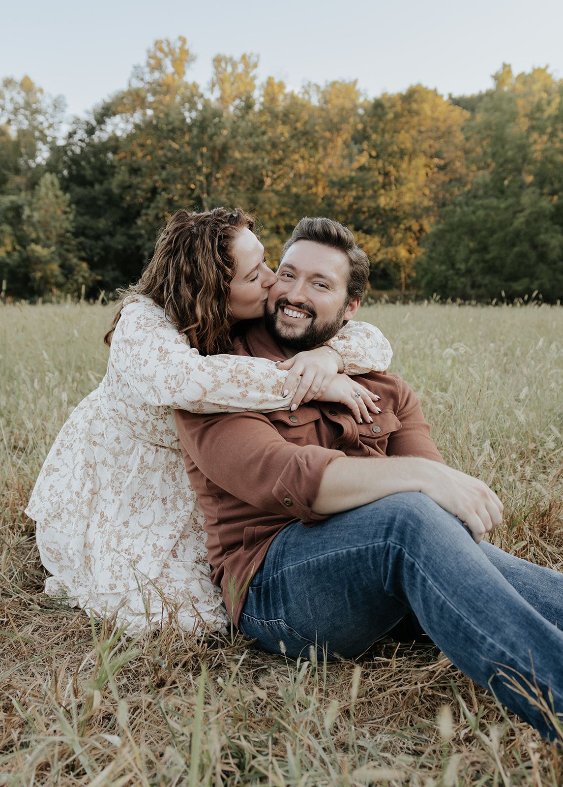 Couples photoshoot at Lost Hill Park in Springfield, Missouri in the fall