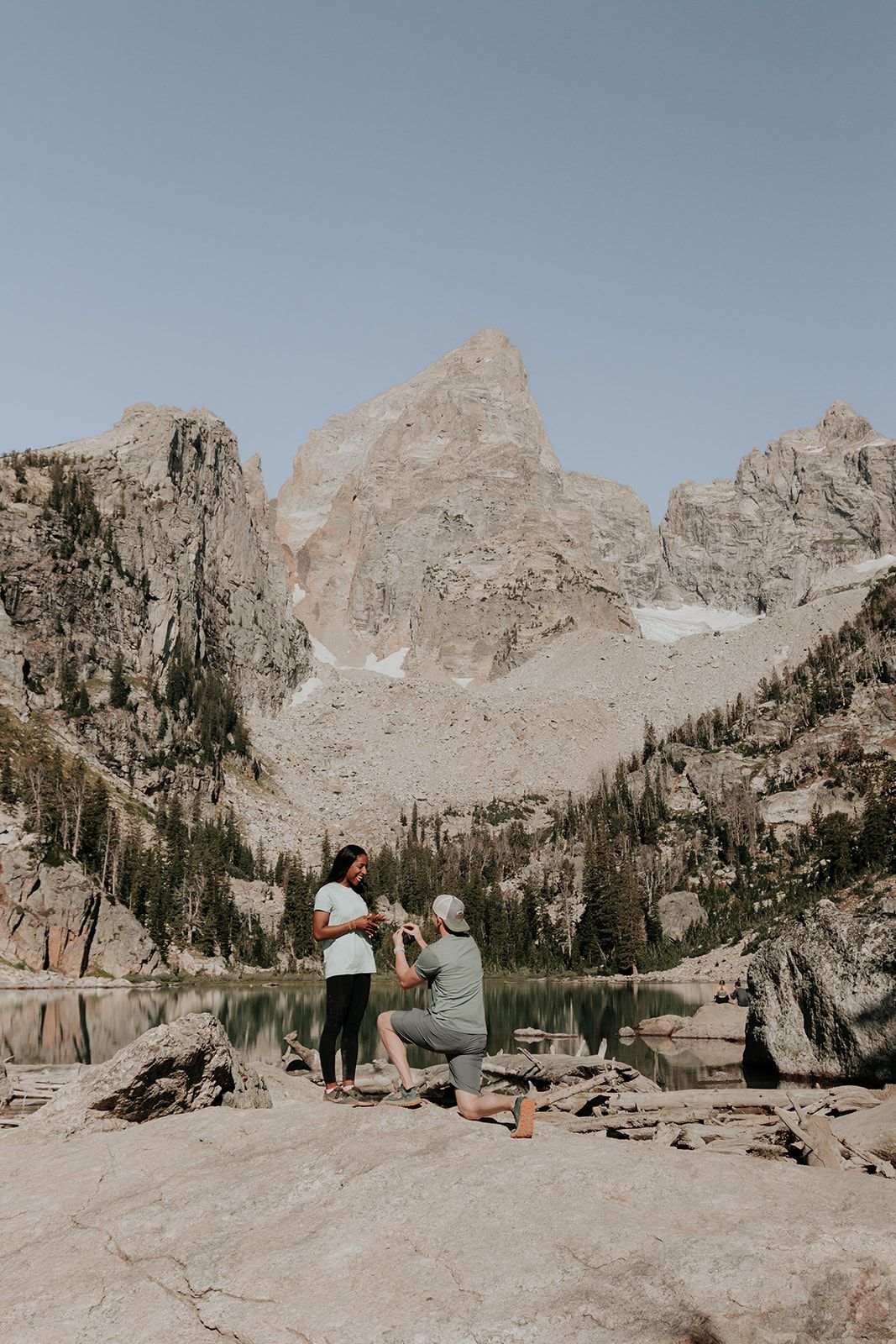 Proposal at Delta Lake in Grand Teton National Park