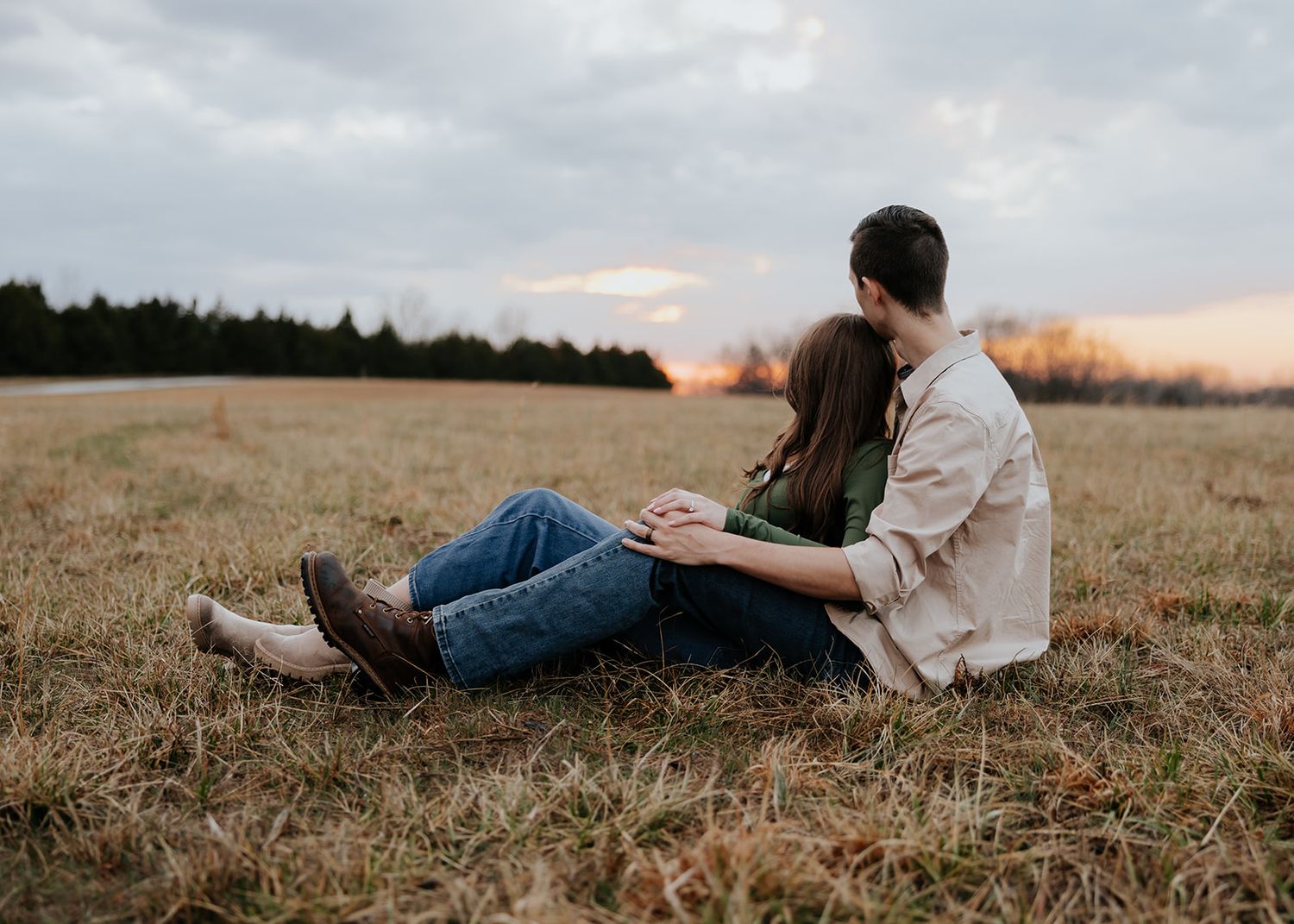 Sunset engagement session in Springfield Missouri