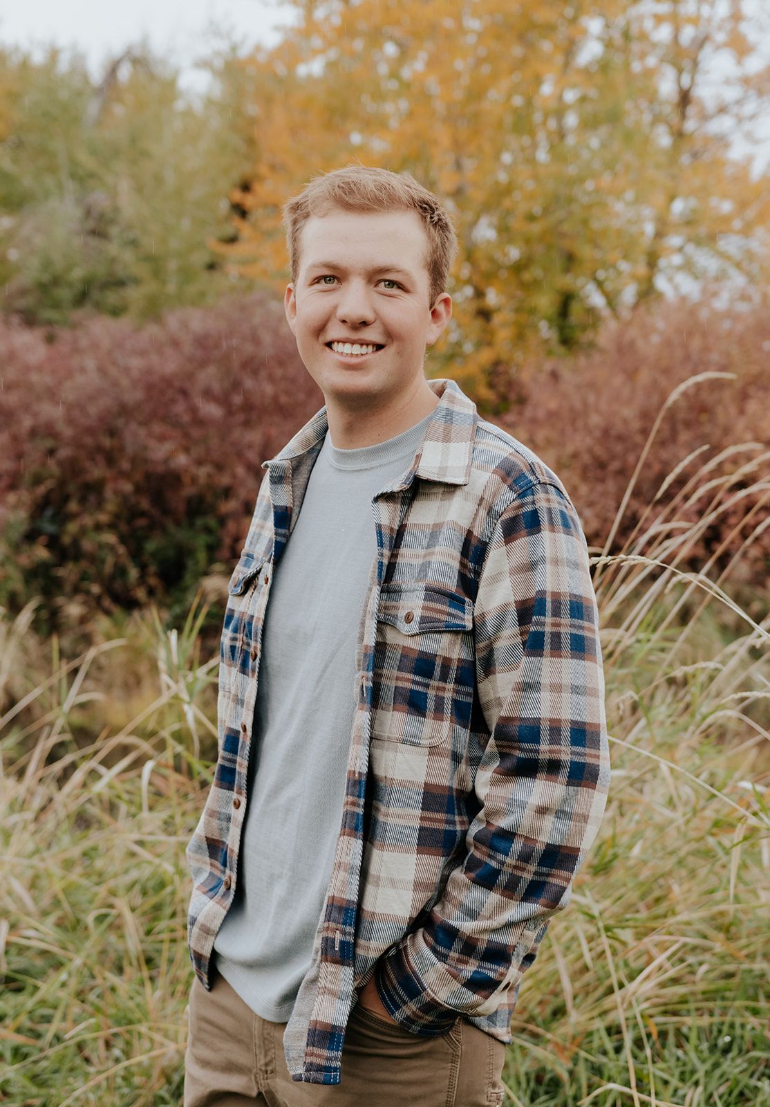 Headshot in Rexburg Idaho in the fall
