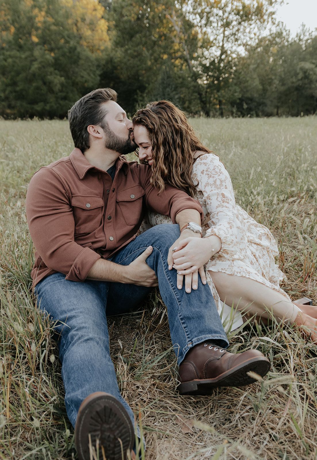 Couples photoshoot at Lost Hill Park in Springfield, Missouri in the fall