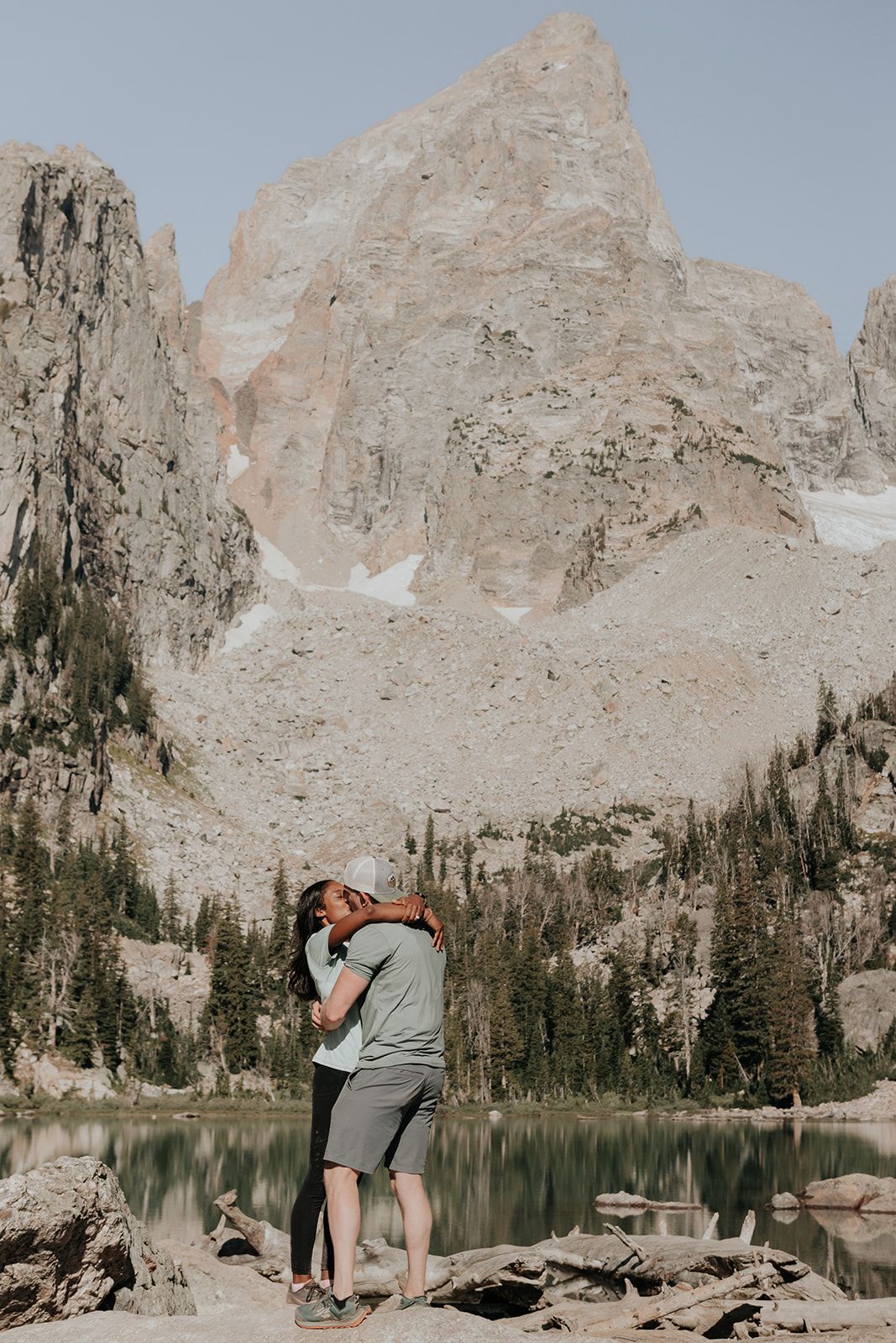 Proposal at Delta Lake in Grand Teton National Park