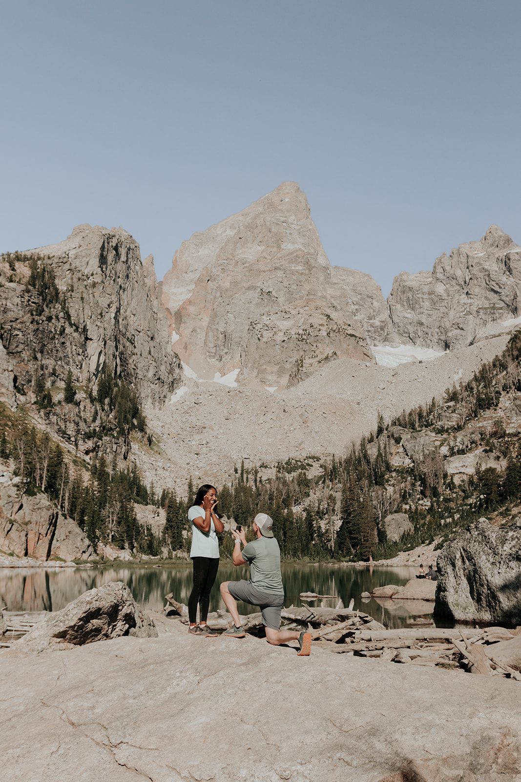 Proposal at Delta Lake in Grand Teton National Park