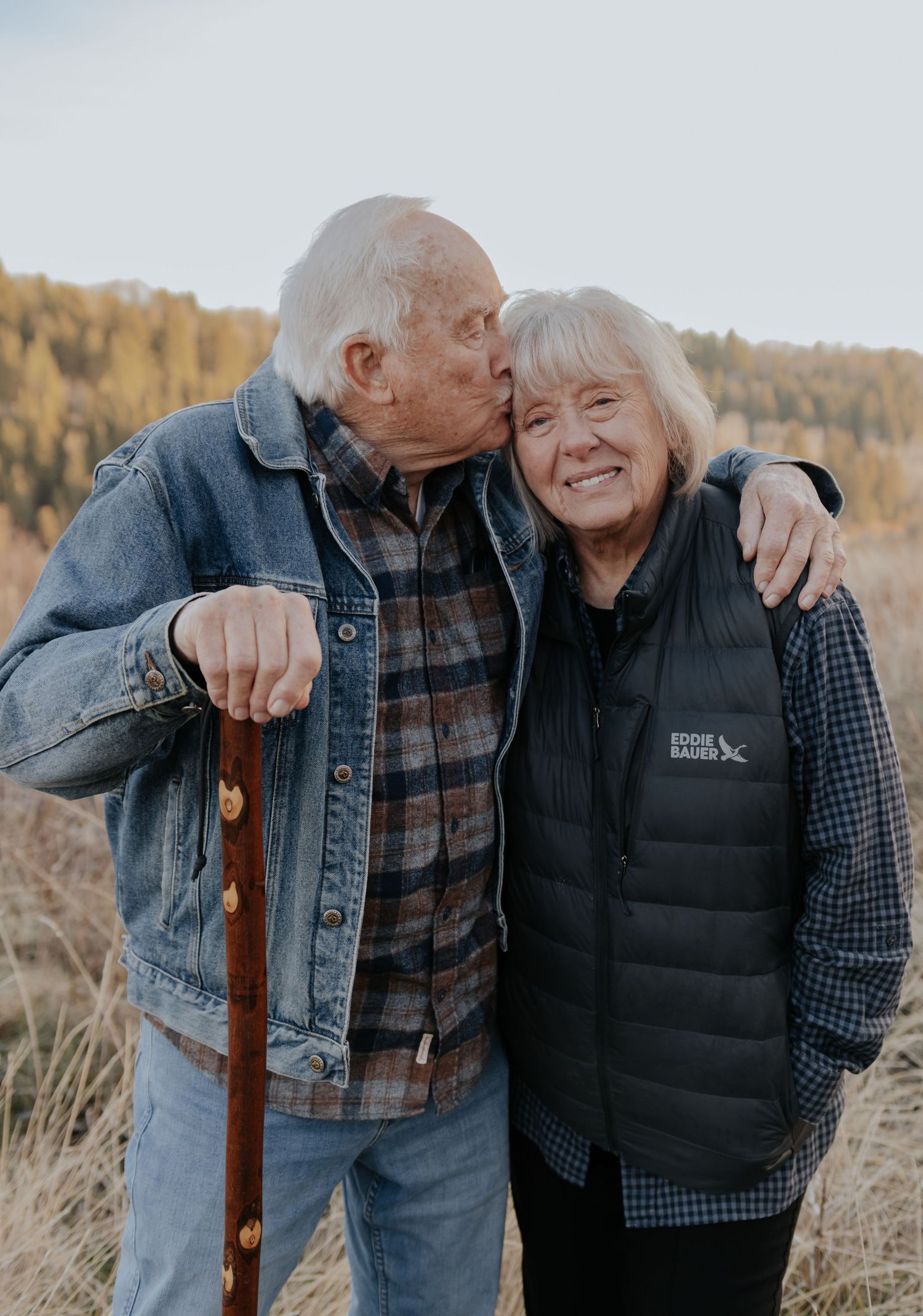Photo of elderly couple taken near Warm River, Idaho