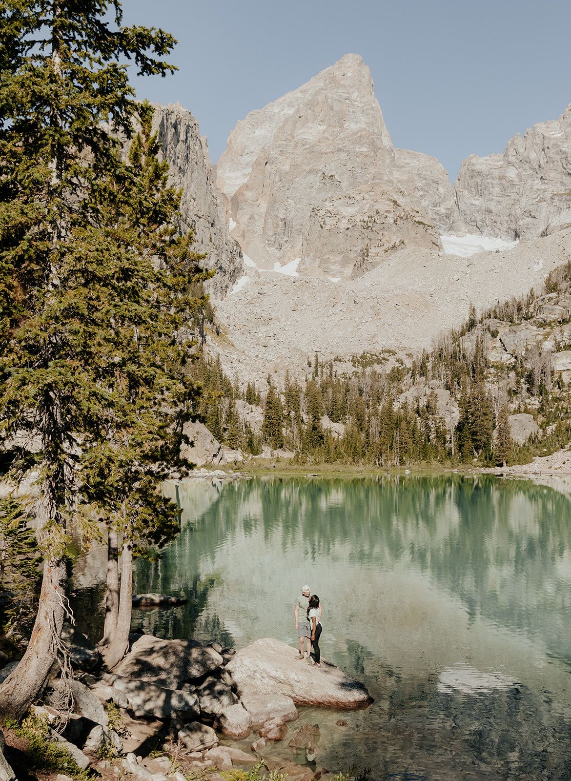 Delta Lake in Wyoming. Grand Teton National Park