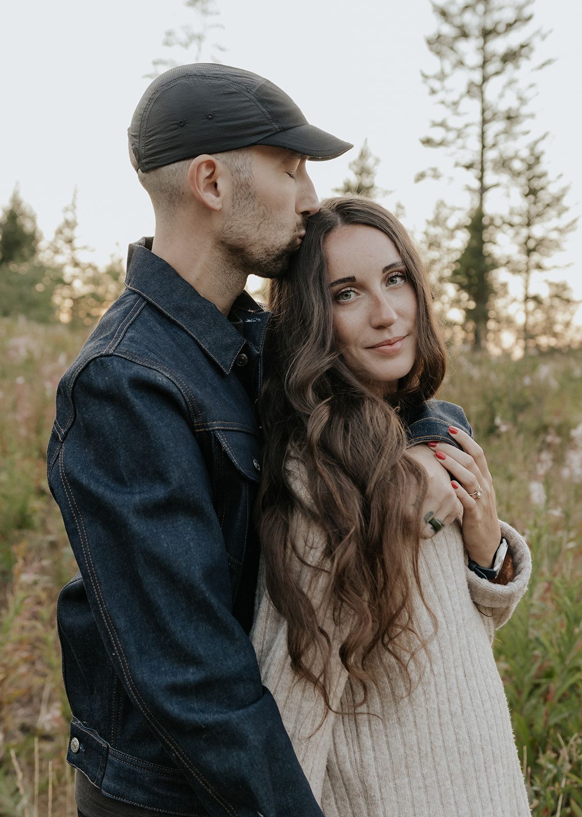 Couples engagement photos in Idaho Falls, Idaho in the summer. Intimate couples photoshoot