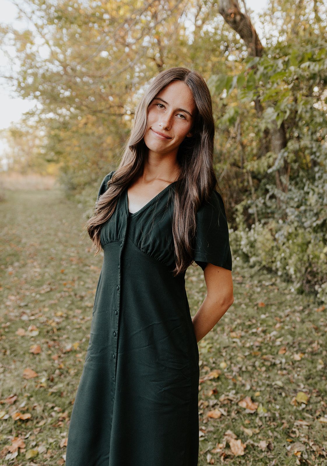 High School Senior Photo at Nathanael Greene Park in Springfield, Missouri