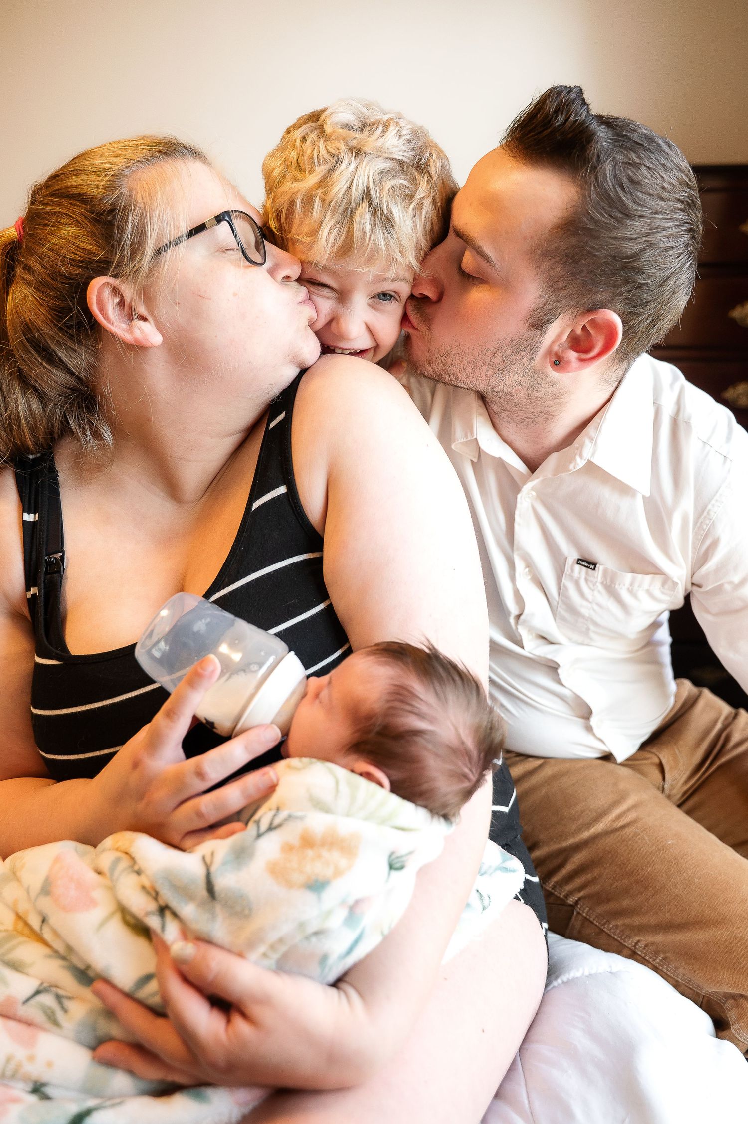In home newborn family