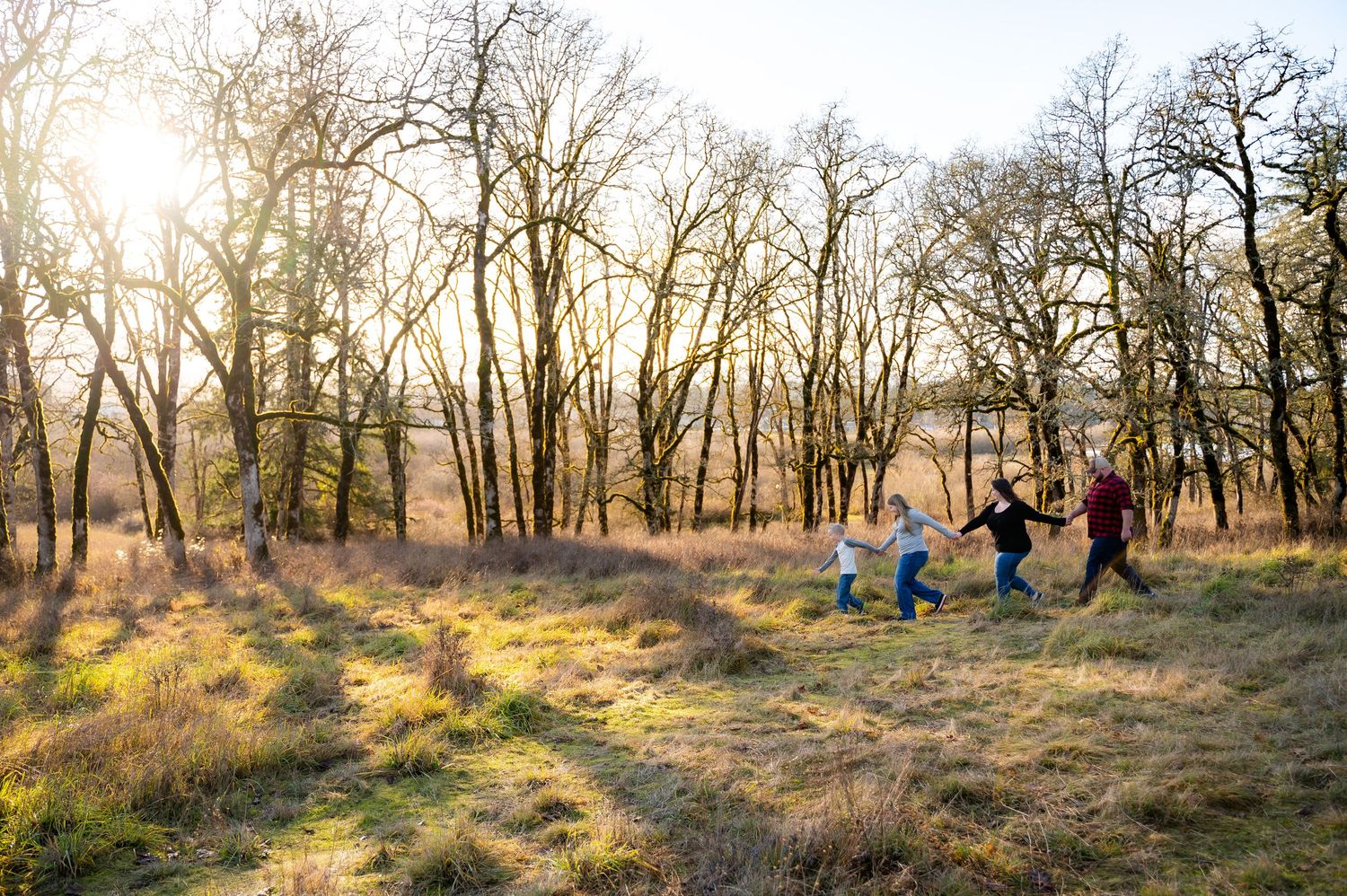 Family fall session at Garry oak