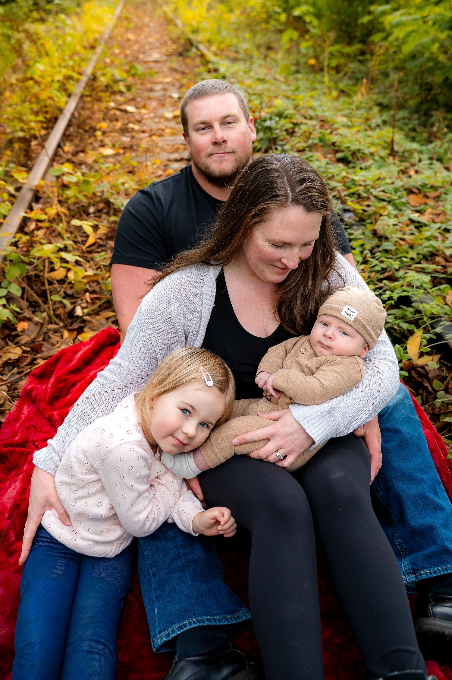 Fall family at stocking creek