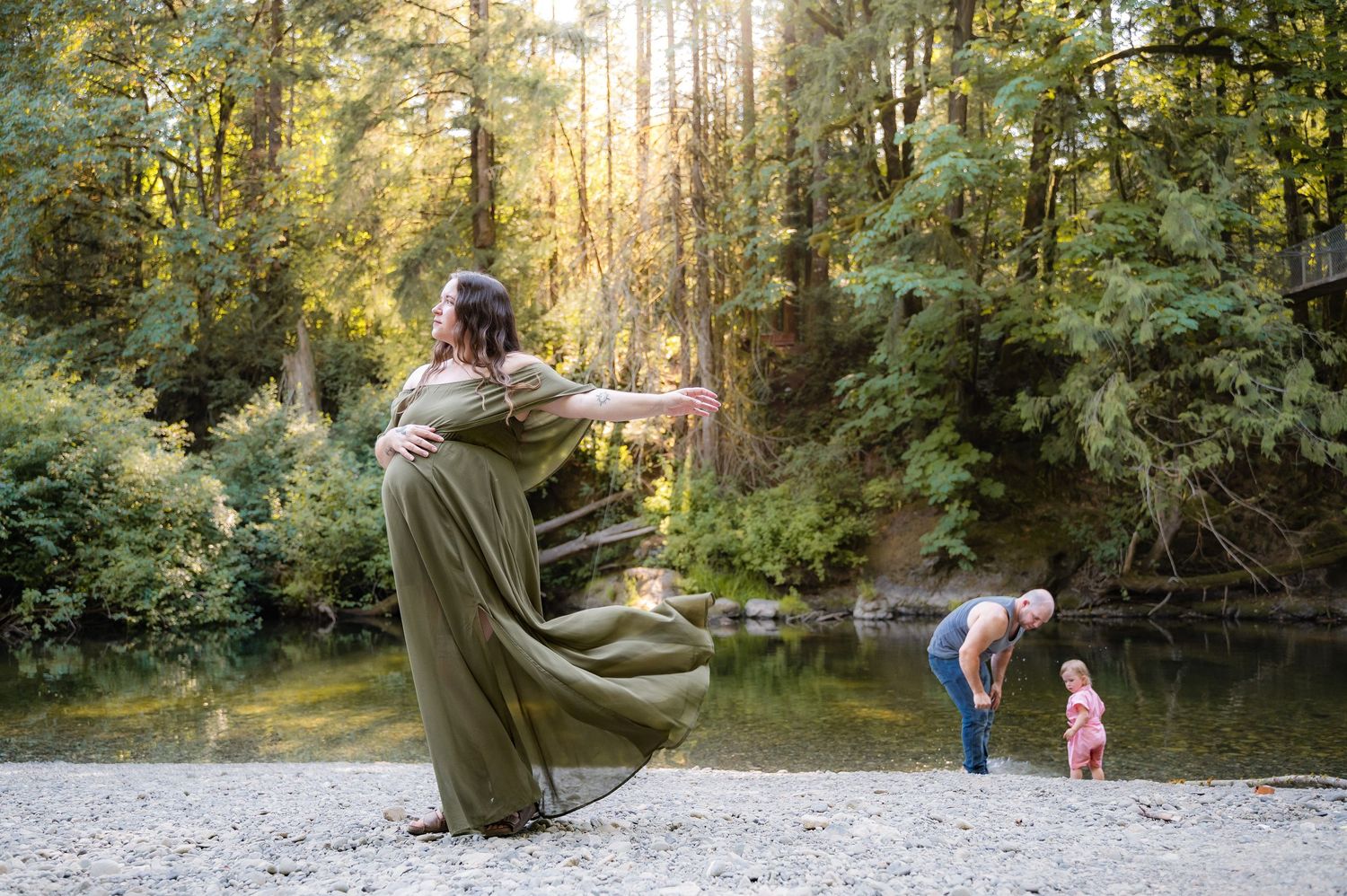 Maternity client closet dress family