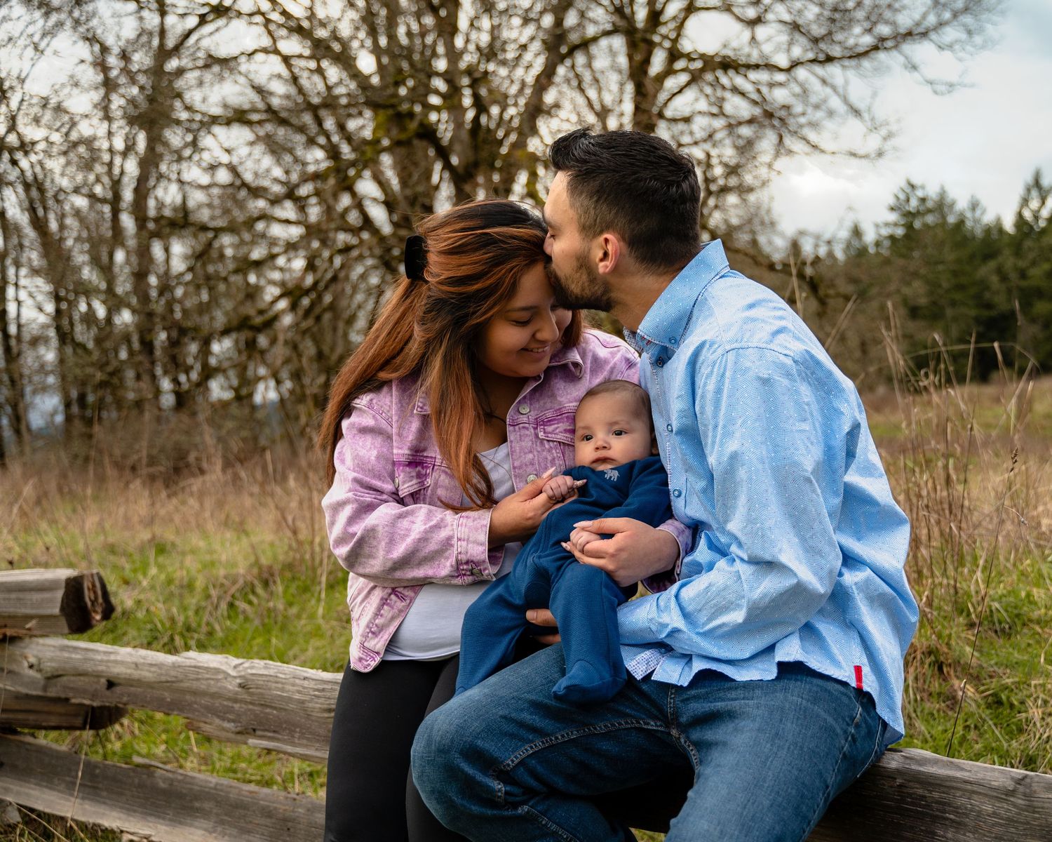 Family at Garry oak reserve