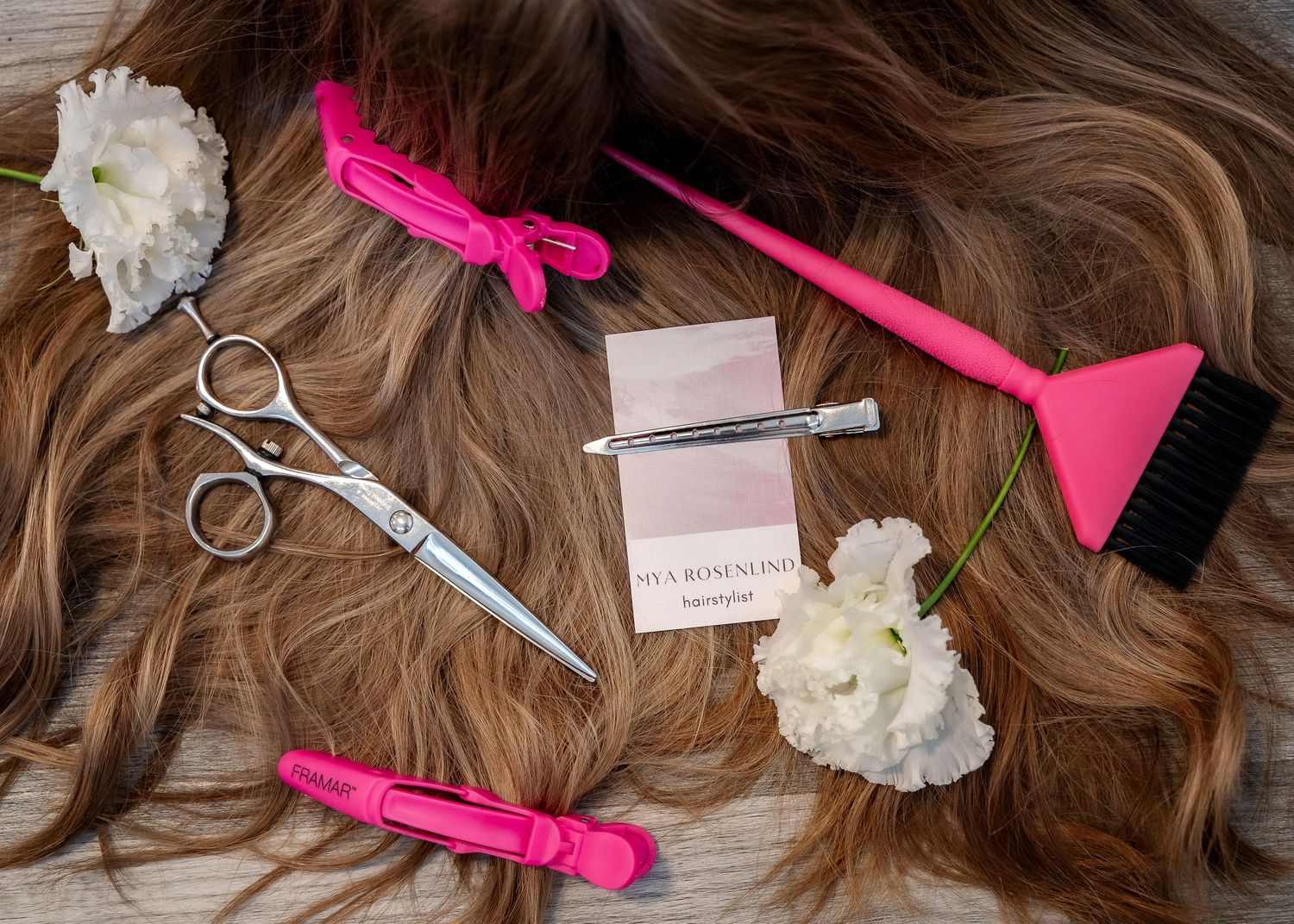 Hairstylist branding photos