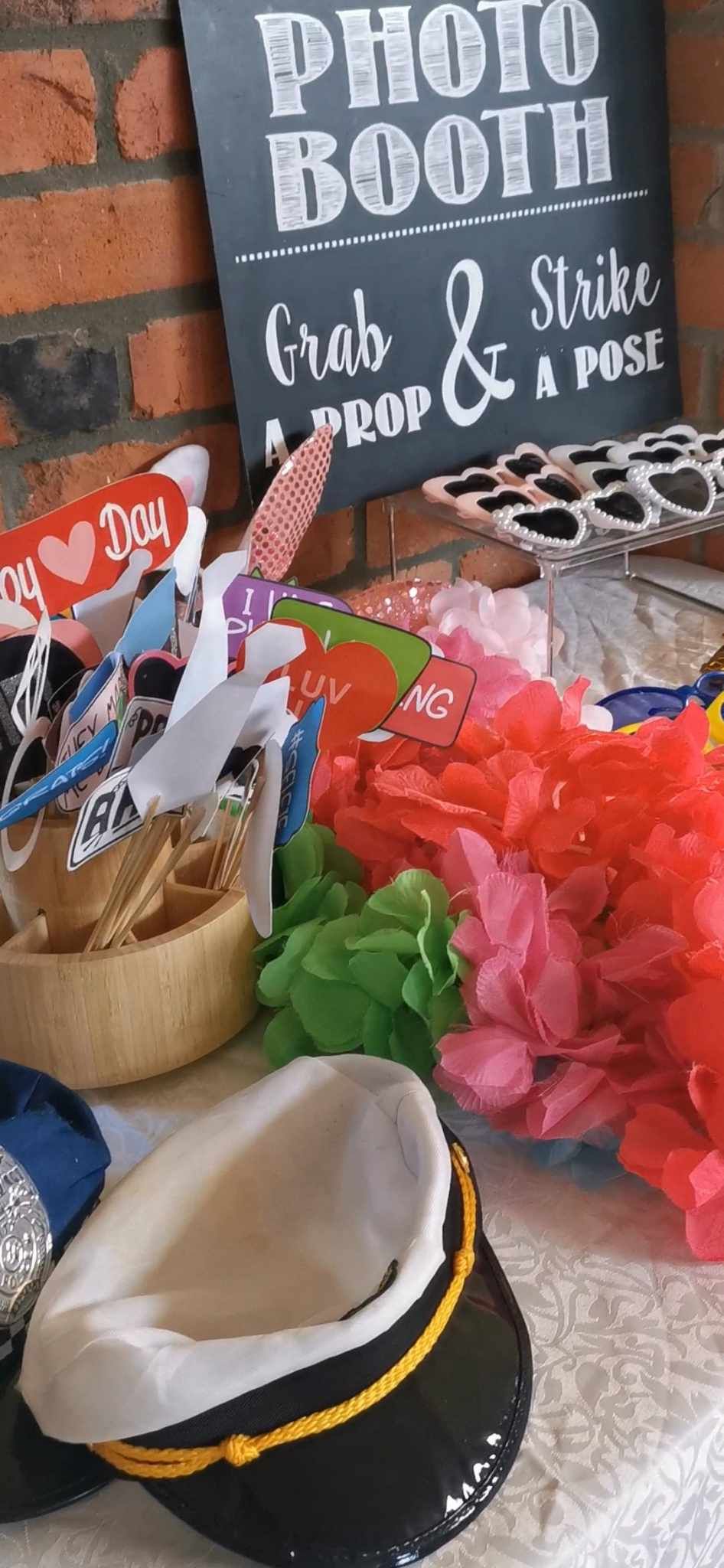 Stay&cee Creative photo booth setup, offering a fun and memorable experience for guests with instant prints and custom backdrops