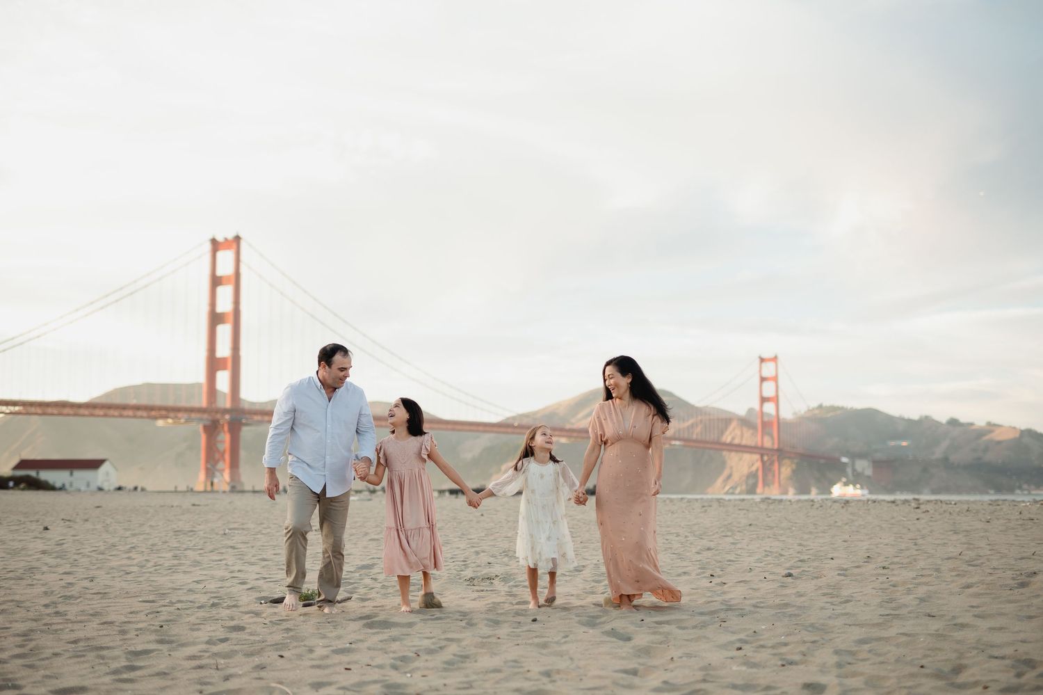 Mixed race family, crissy field, golden gate bridge, san francisco bay area family photos, sunnyvale photographer