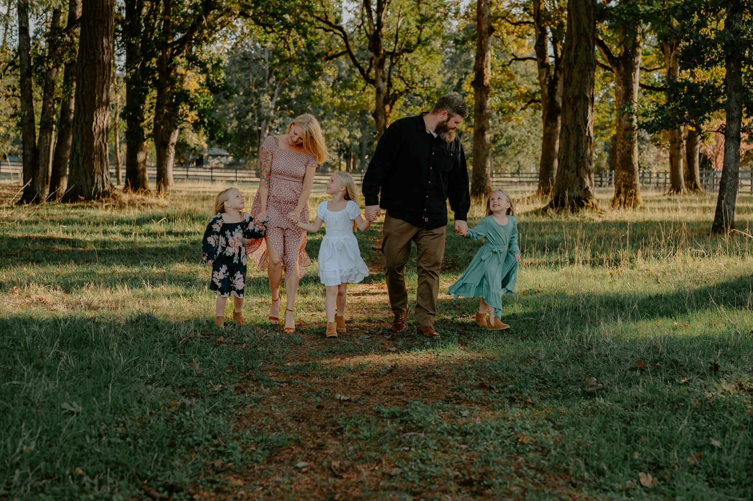Family walks together