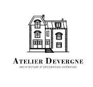 Atelier Devergne architecture et décoration intérieure logo featuring a classic French house illustration.