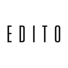 EDITO brand logo displayed in bold black uppercase letters on a clean white background.
