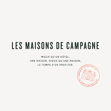 Les Maisons de Campagne logo with French tagline, better than a hotel, a home in the countryside.