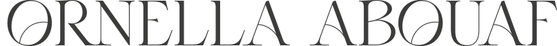 Elegant Ornella Abouaf logo featuring serif typography in a classic gray tone on a white background.