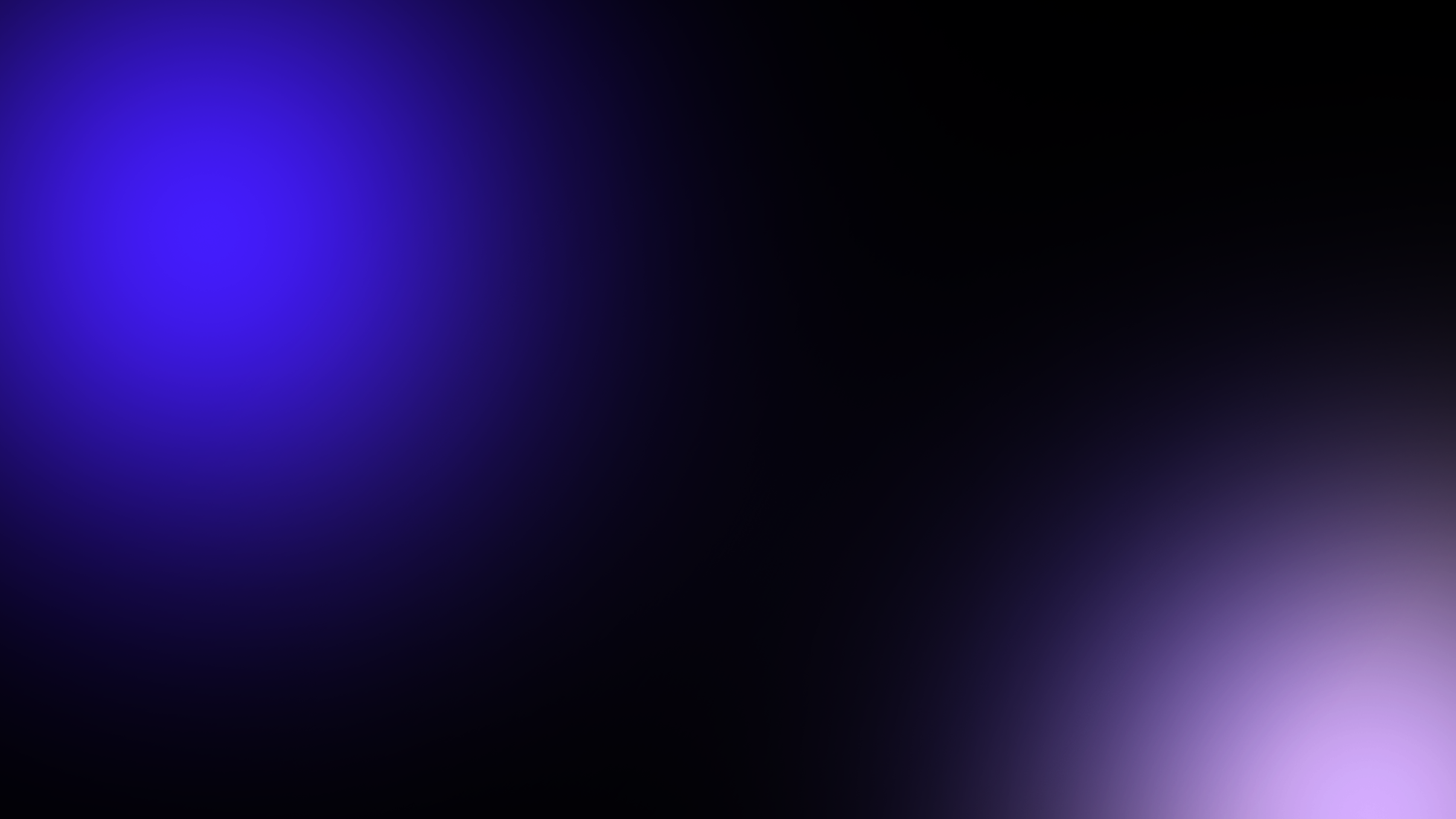 Blue and purple glow on black background