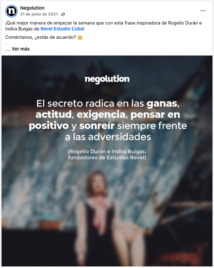 Motivational quote in white text overlaid on blurred dark background about maintaining a positive attitude and smiling.