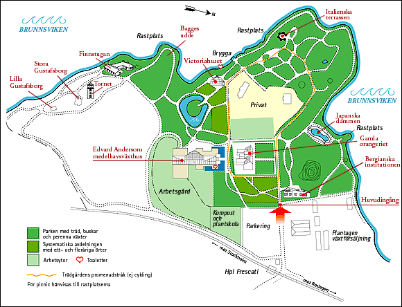 A detailed map showing the layout and paths of a green space or park area.