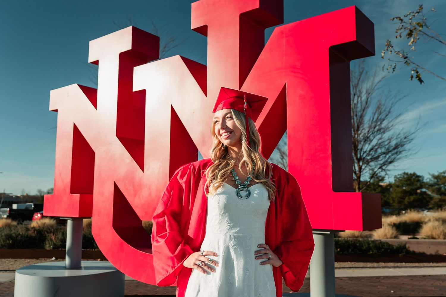 Large red letters spell out 'TRUTH' against a bright sky in a series of connected photographs.