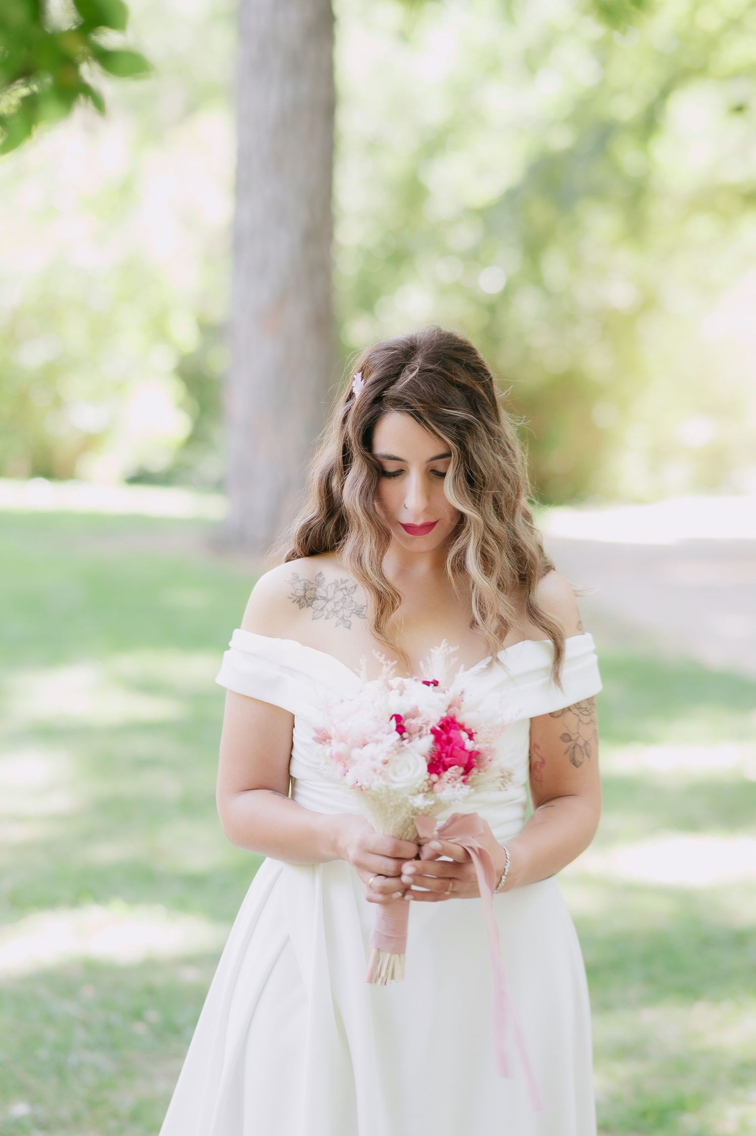Fotos de bodas en el parque de El Capricho Madrid