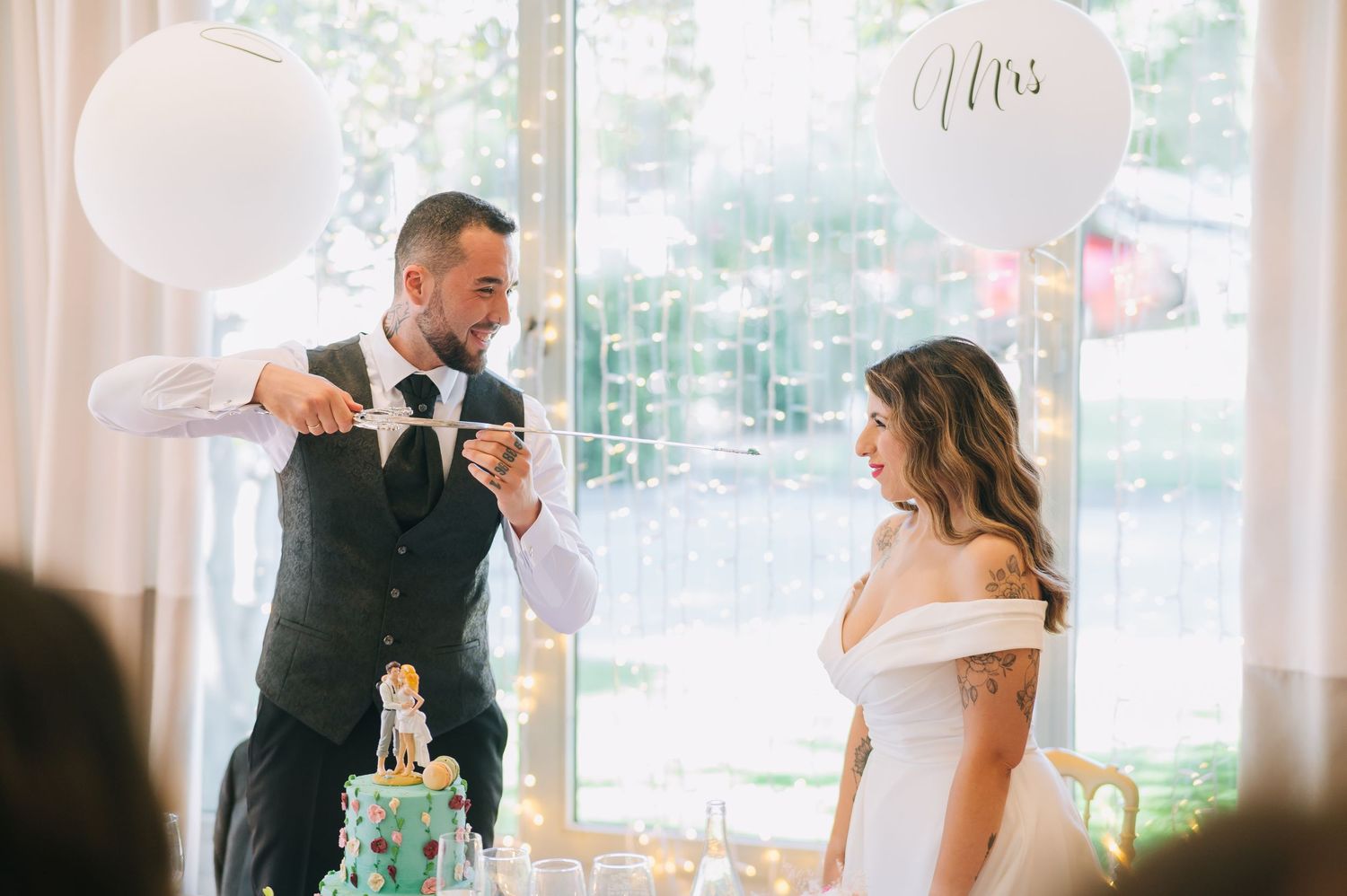Fotografía de bodas en el Restaurante Quinta San Antonio de Velilla Madrid