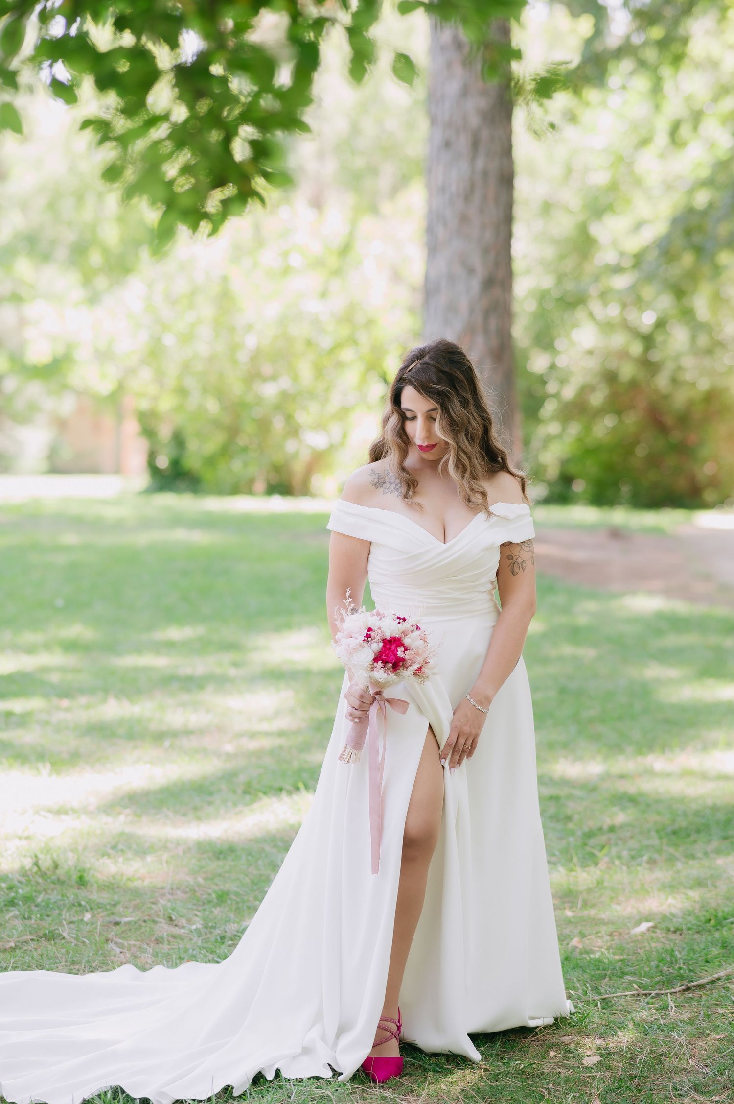 Fotógrafa de bodas en el parque de El Capricho Madrid