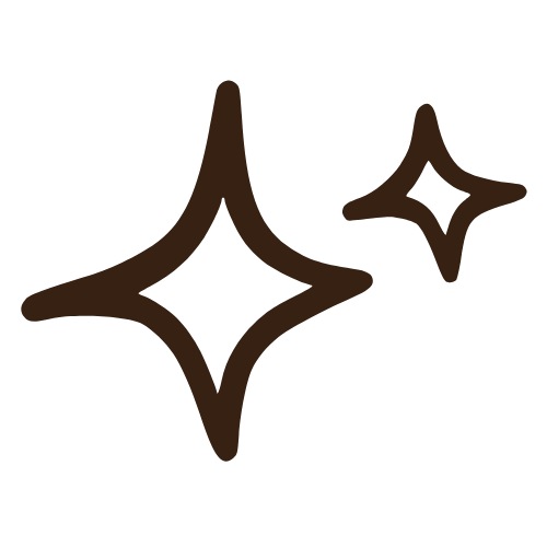 A black and white sparkle or star shape design element with multiple points isolated on a white background.