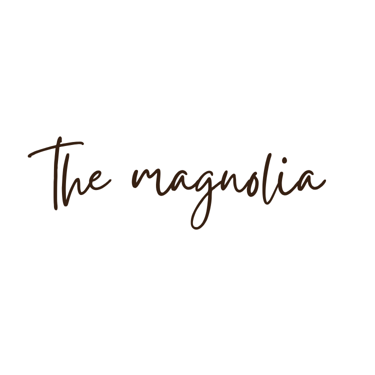 The Magnolia brand logo in elegant cursive script, displayed in dark brown on a white background.