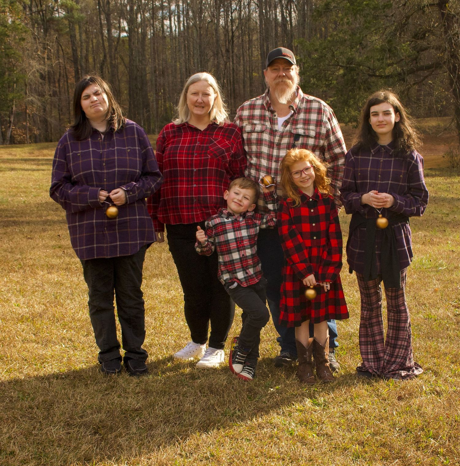 This is a photo of the grandparents with the grandkids.