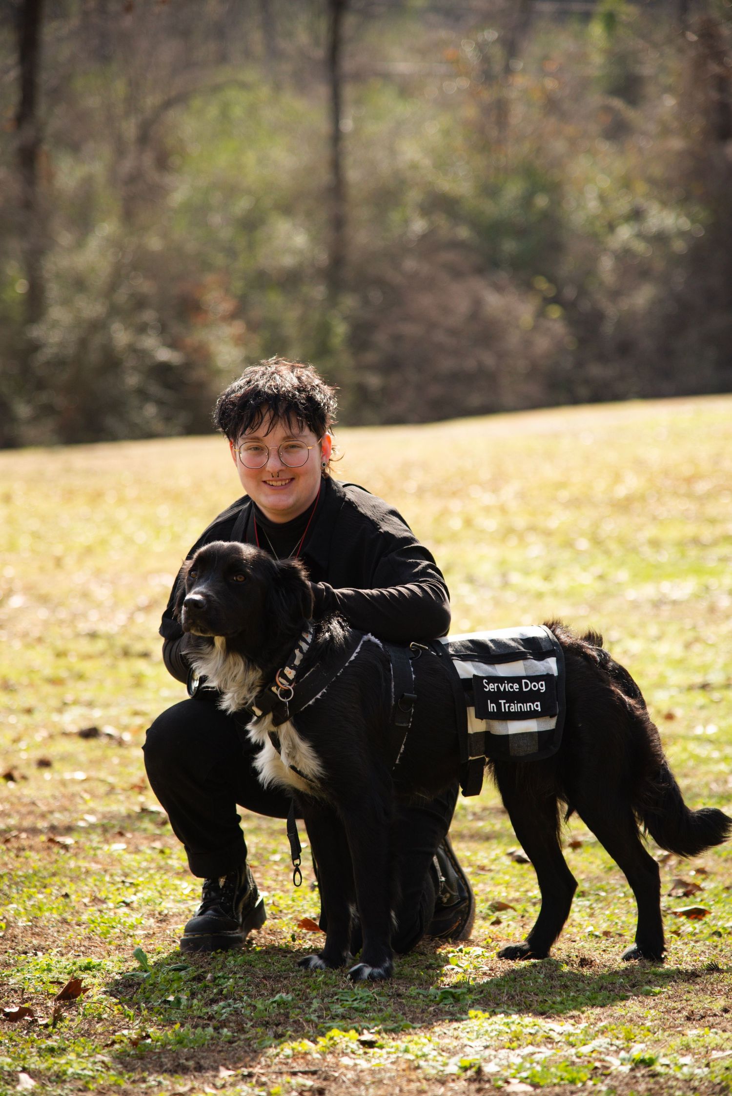 This is a photo of me and my service dog in training.