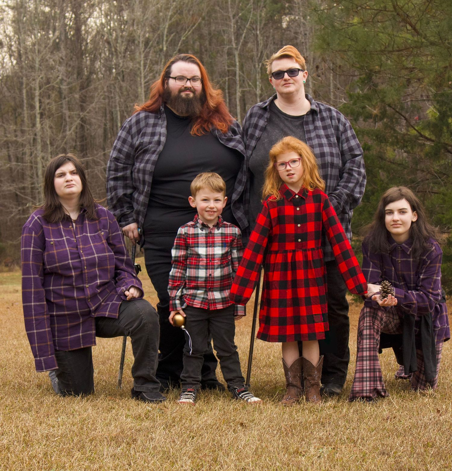 This is a photo from the big Christmas shoot I did, it shows a diverse, queer family and their kids.