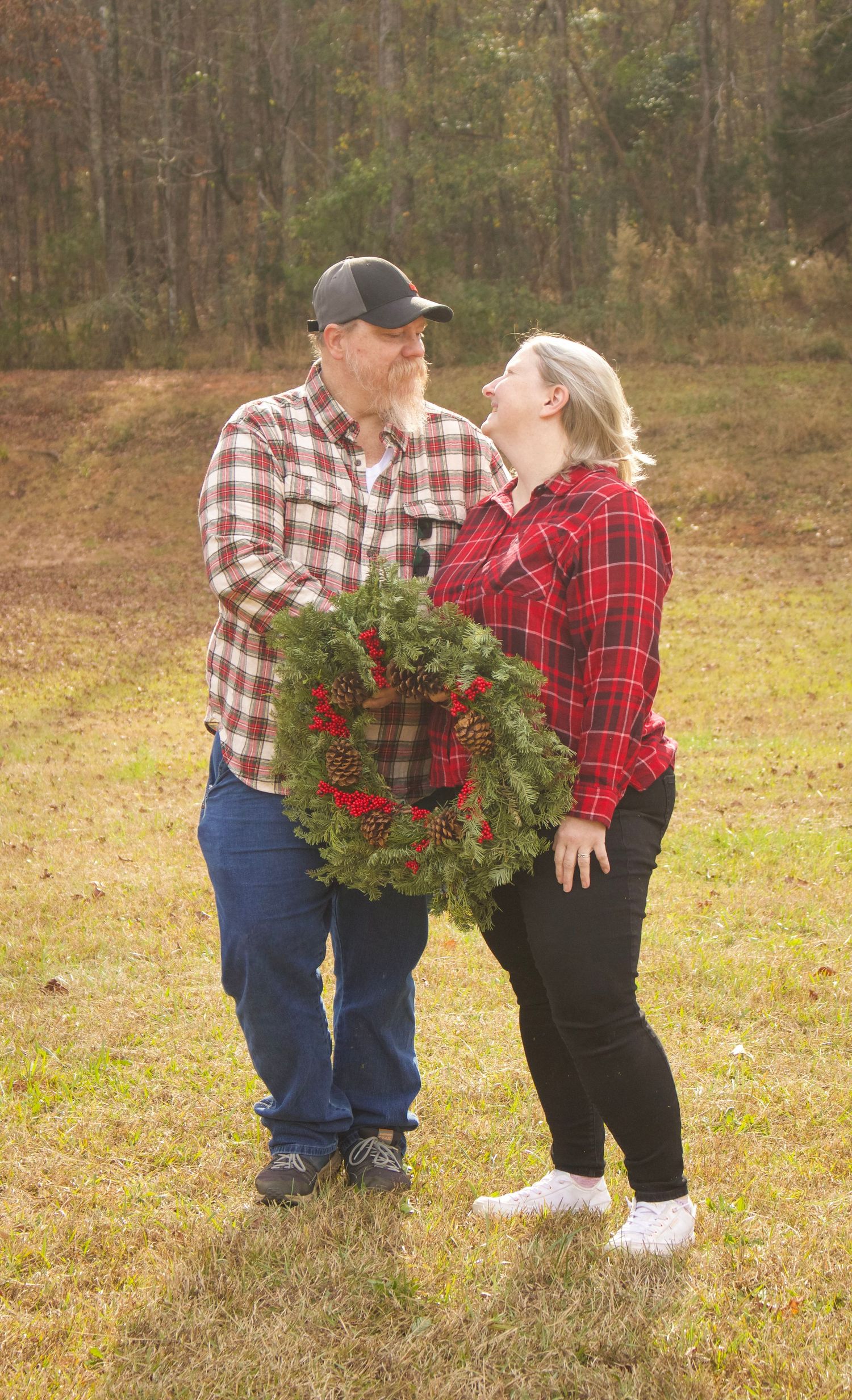 This is a photo of the grandparents in the Christmas photoshoot.