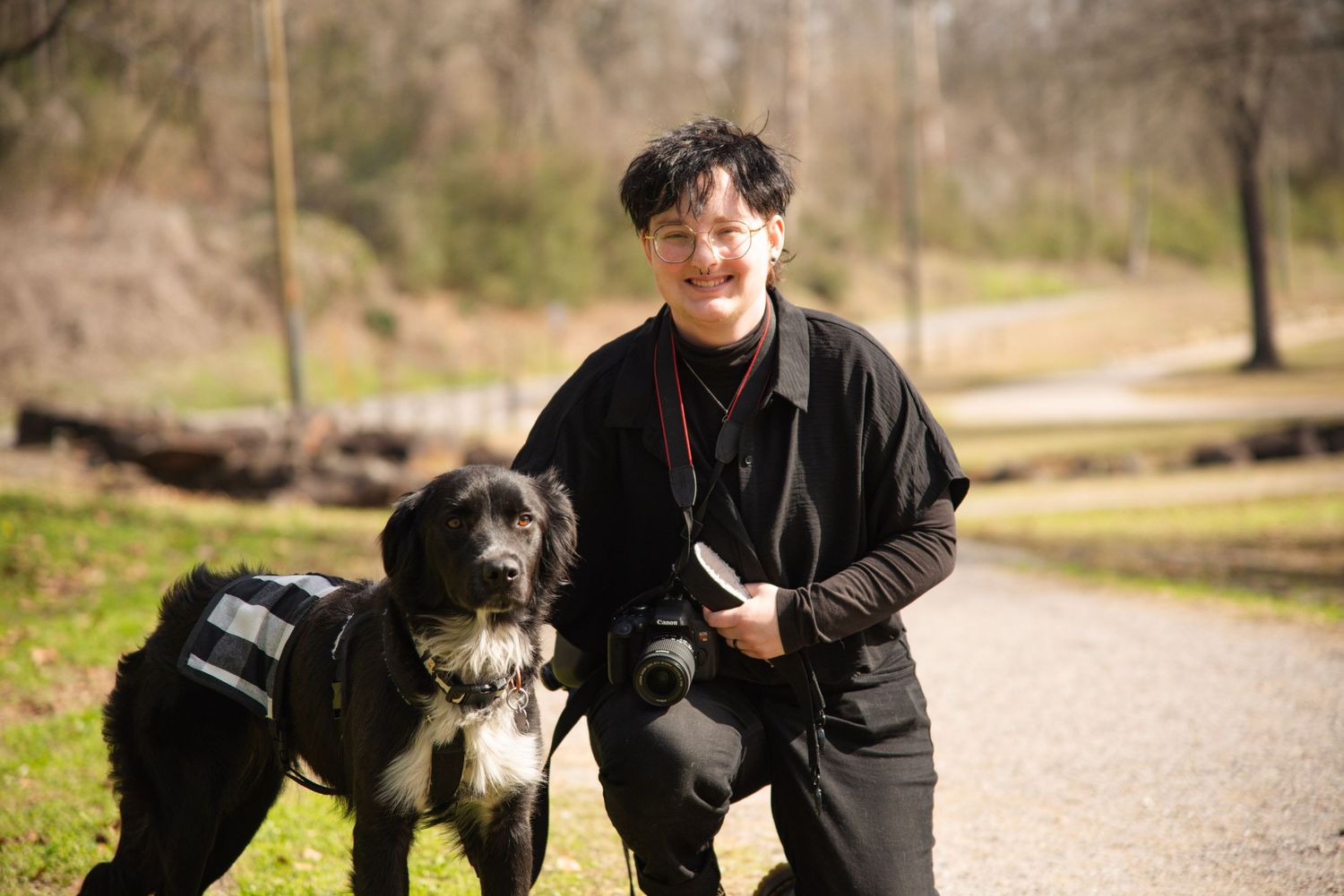 This is a photo of me and my service dog in training.