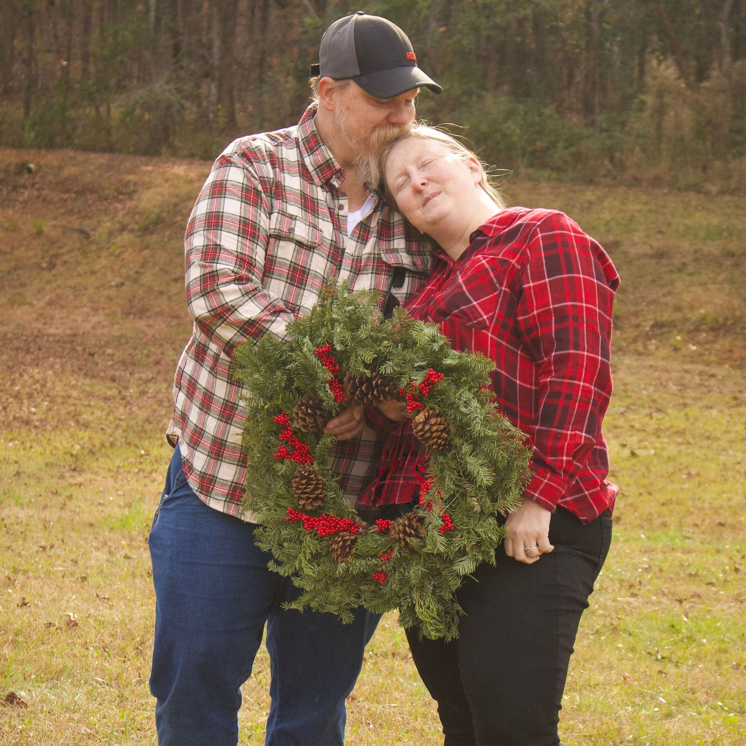 This is a photo of the grandparents in the Christmas photoshoot.