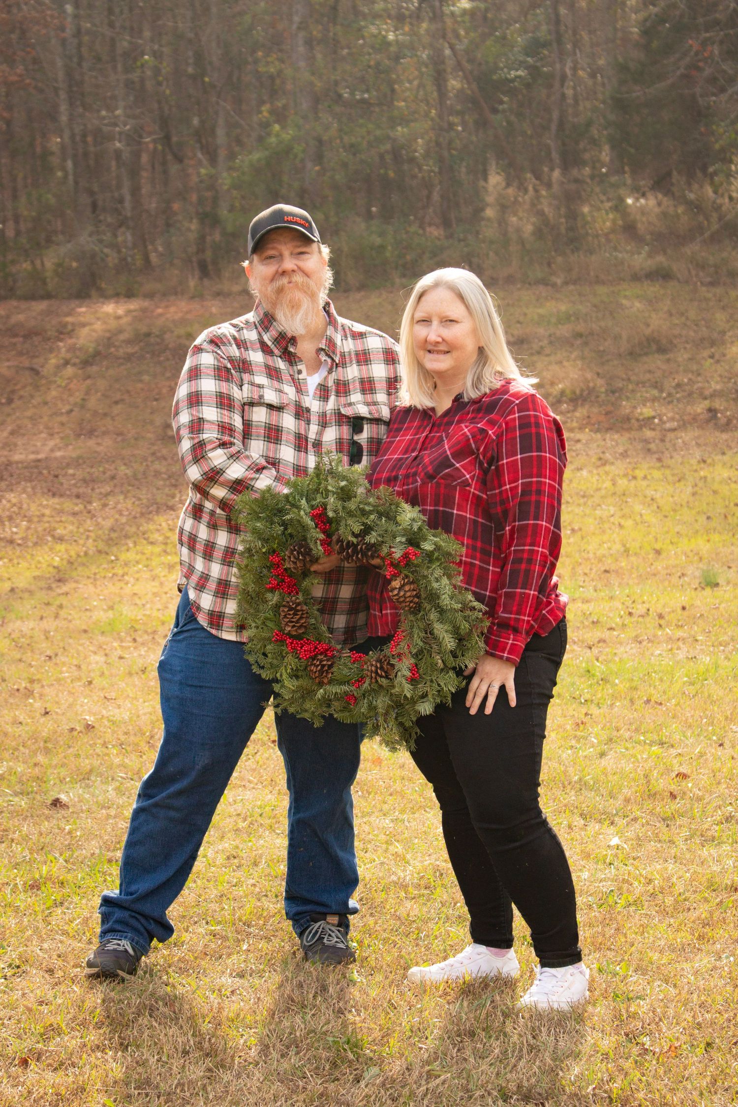 This is a photo of the grandparents in the Christmas photoshoot.