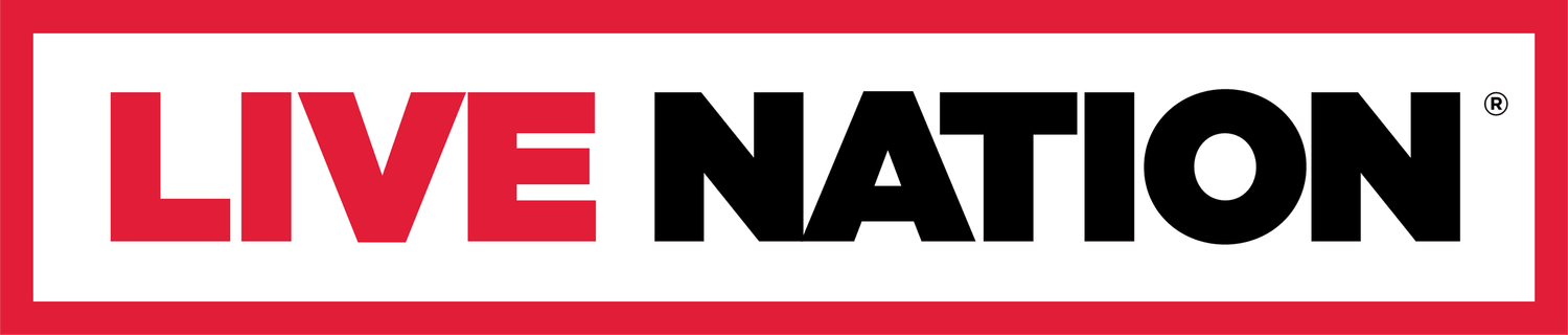 Live Nation entertainment company logo in red and black.