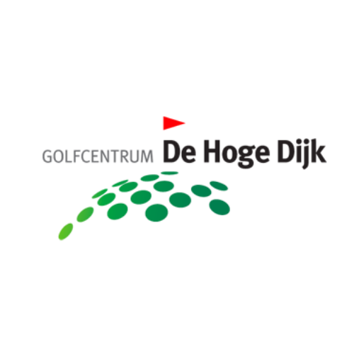 Golf course logo showing text 'Golfcentrum De Hoge Dijk' with green decorative elements.