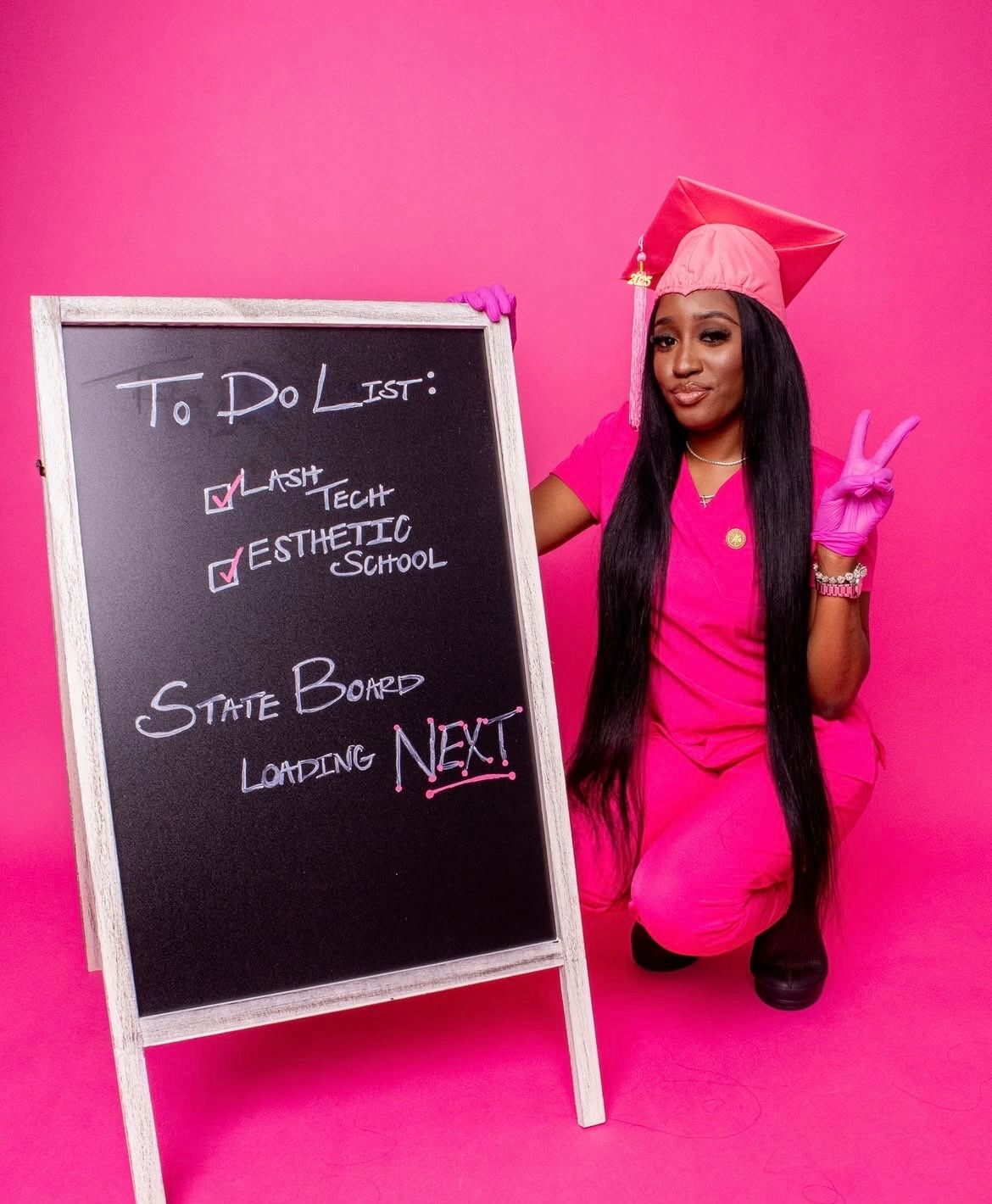 grad studio photoshoot with props charlotte nc