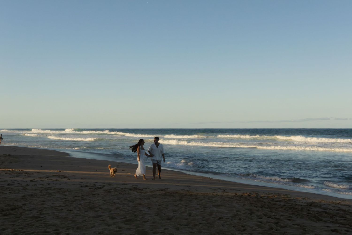 Sunset engagement photos at Wurtulla Beach Sunshine Coast